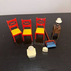 Vtg 40s 50s Renwal Lot of Furniture Chair Scale Lamp Vacuum Clock 8 Pieces